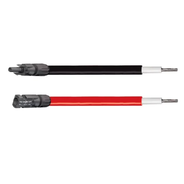 UNITECK – Câble solaire 4 mm² – 2 x 5 m – Connecteurs MC4 – Noir & Rouge